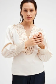Gustav gaby shirt with smock 50619