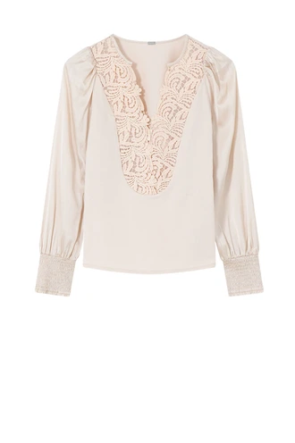 Gustav gaby shirt with smock 50619