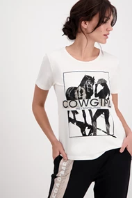 Monari 406762 t-shirt cowgirl strass