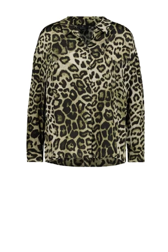 Monari 806119 blouse satijn leopard