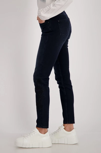 Monari 806538 jeans borduur strass