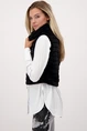 Monari 806572 gilet fake fur kort