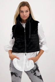 Monari 806572 gilet fake fur kort