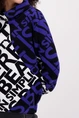 Monari 806578 jacquard trui letters