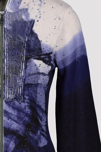 Monari 806596 vest print ballonmouw