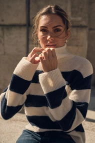 Mos Mosh mmaidy thora stripe rollneck
