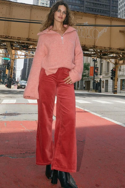 Mos Mosh mmdara corduroy broek wide leg