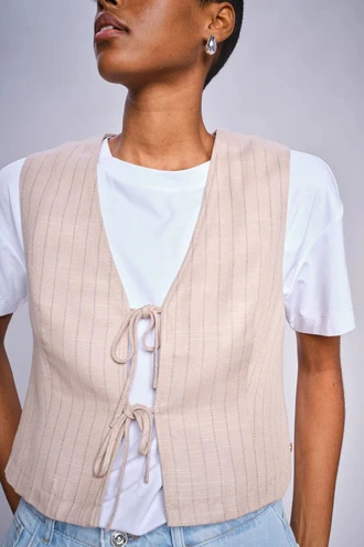 Mos Mosh mmelva inah vest pinstripe