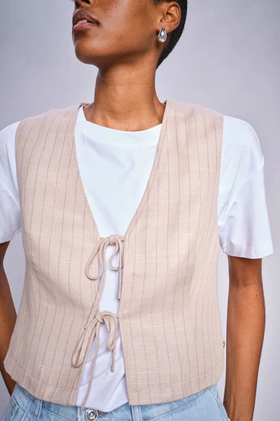 Mos Mosh mmelva inah vest pinstripe