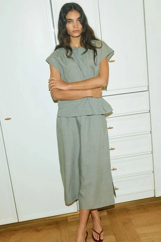 Mos Mosh mmenja alexis skirt linnen mix