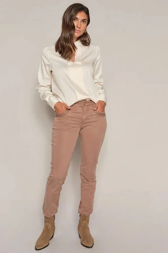 Mos Mosh mmlundra pleat blouse katoen