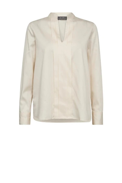 Mos Mosh mmlundra pleat blouse katoen