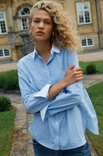 Mos Mosh mmtayla stripe blouse contrast