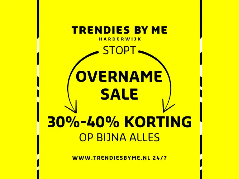 Overname sale 30% 40%