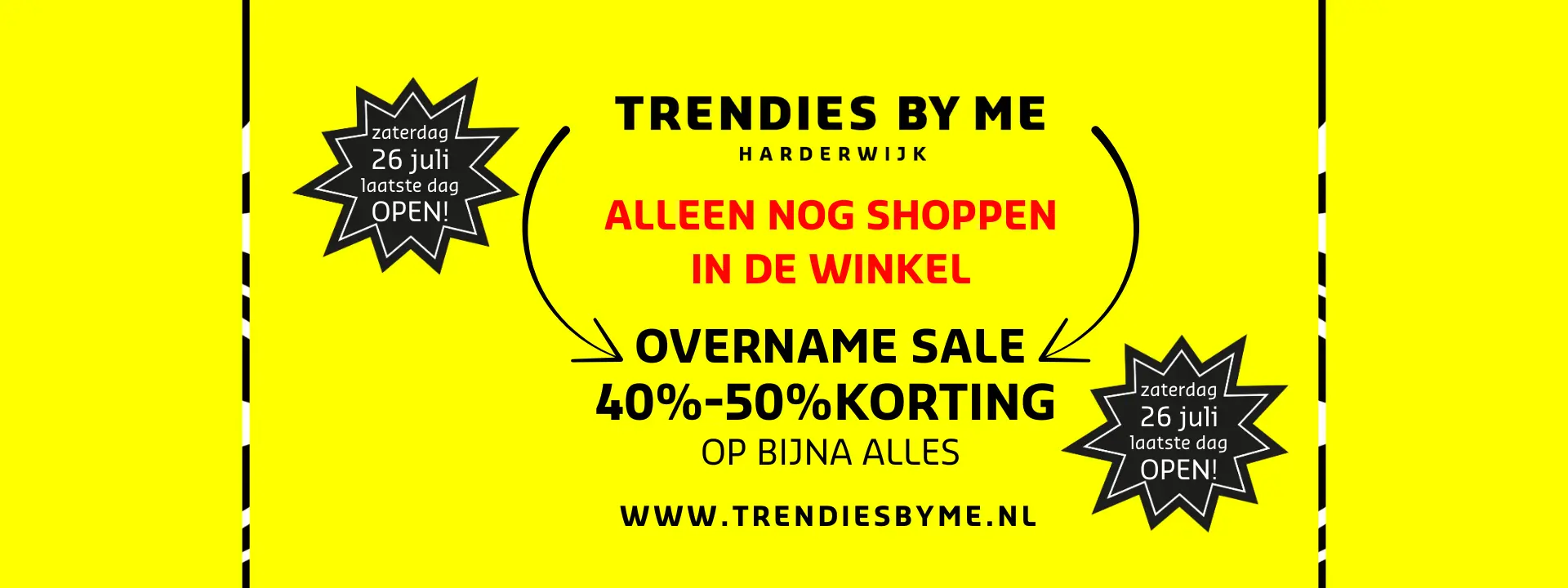 Overname sale 40% 50%