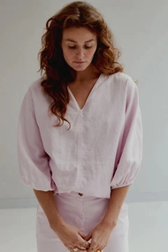 Penn & Ink N.Y. s23z516 blouse linnen mix vh