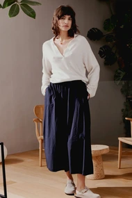 Penn & Ink N.Y. s23z520 midi rok soft cotton