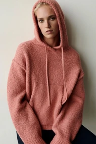Penn & Ink N.Y. w22l173 hoodie zak en koord