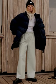 Penn & Ink N.Y. w22w486 broek flare bandplooi