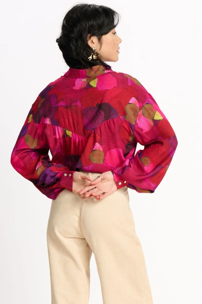 POM Amsterdam blouse brushwork sp7408 glans