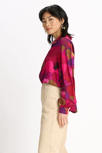 POM Amsterdam blouse brushwork sp7408 glans