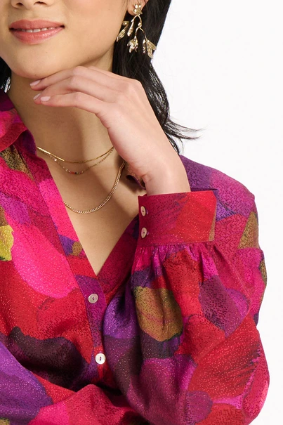POM Amsterdam blouse brushwork sp7408 glans