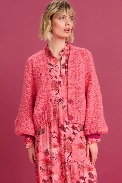 POM Amsterdam cardigan grof sp7445 melange
