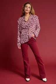 POM Amsterdam sp7045 blouse pink leopard