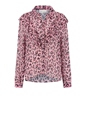 POM Amsterdam sp7045 blouse pink leopard