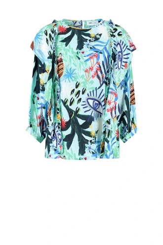 POM Amsterdam sp7147 blouse botanical ruches