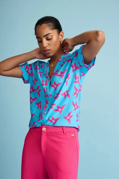 POM Amsterdam sp7240 blouse origami flower