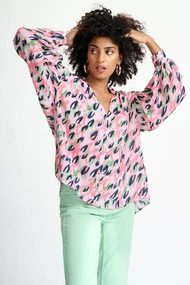 POM Amsterdam sp7241 blouse violet animal