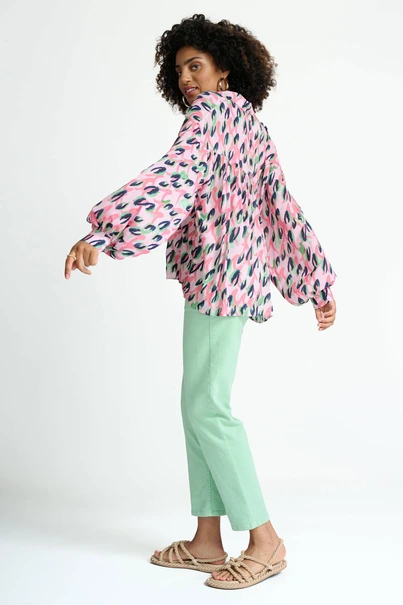 POM Amsterdam sp7241 blouse violet animal