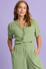 POM Amsterdam sp7291 blouse km plooitjes