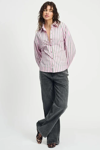 POM Amsterdam sp9081 streep blouse katoen