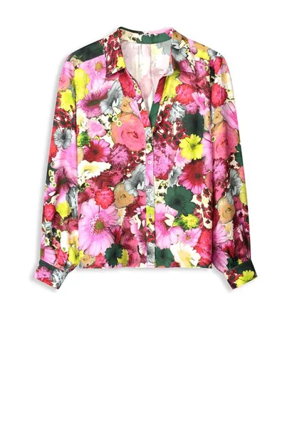 POM Amsterdam sp9090 print blouse satin