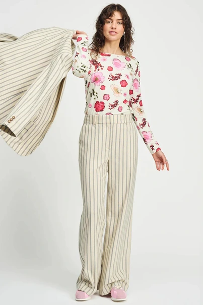 POM Amsterdam sp9111 streep broek wide leg