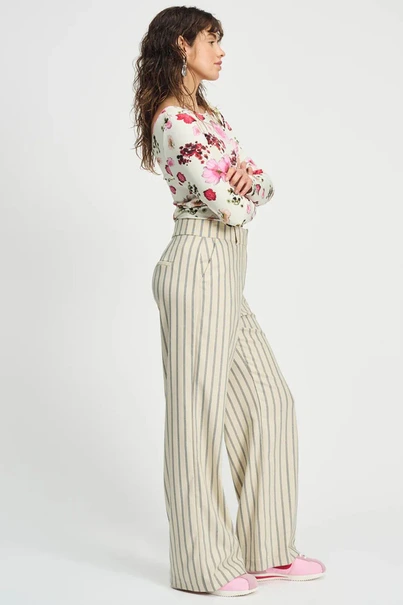 POM Amsterdam sp9111 streep broek wide leg