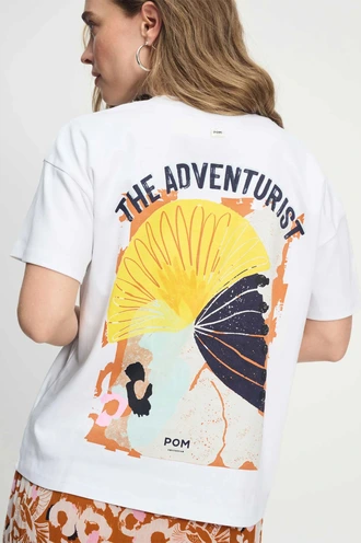 POM Amsterdam sp9132 t-shirt print achter