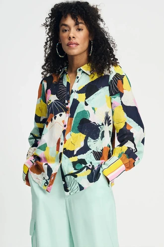 POM Amsterdam sp9142 blouse paradise linnen