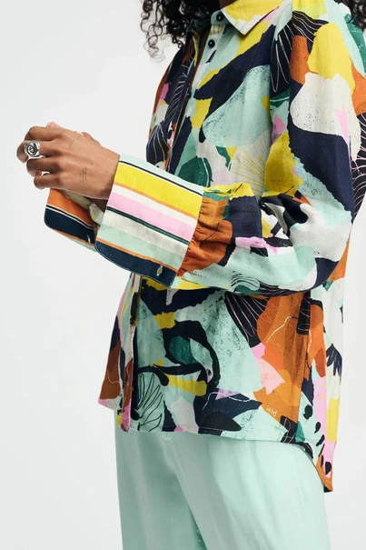 POM Amsterdam sp9142 blouse paradise linnen