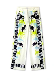 POM Amsterdam sp9186 print broek wide leg