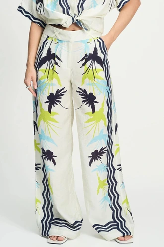 POM Amsterdam sp9186 print broek wide leg