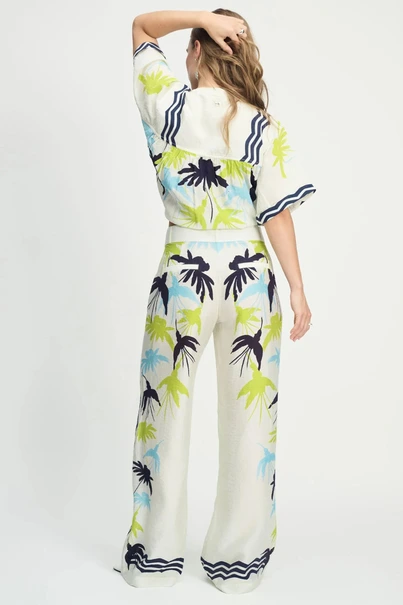POM Amsterdam sp9186 print broek wide leg