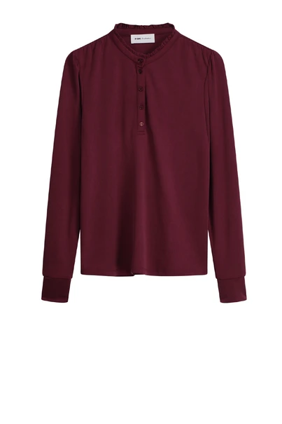 POM Amsterdam top ruffle kraag sp7356 tencel