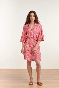 Smashed Lemon 23039 jurk doorknoop leopard