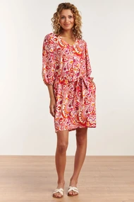Smashed Lemon 23201 jurk paisley ballon mouw