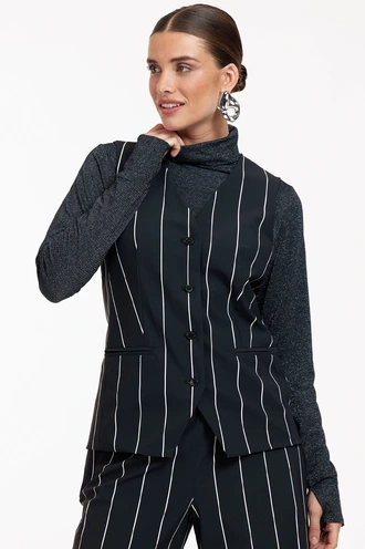 Studio Anneloes esmee stripe gilet heavy
