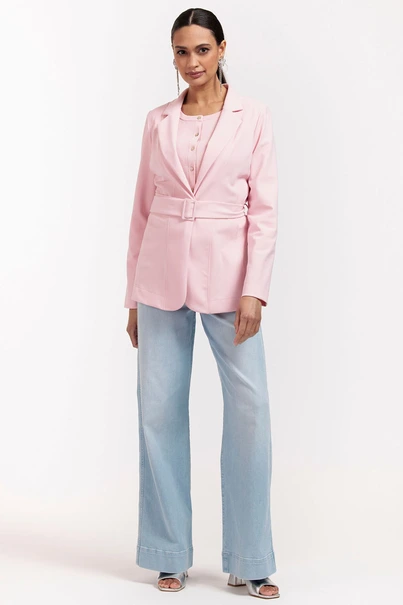 Studio Anneloes jade bonded buckle blazer