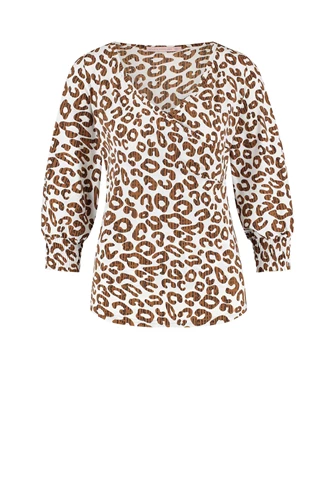 Studio Anneloes joy leopard wrap blouse